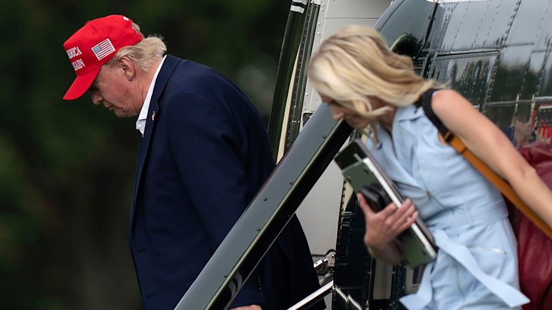 ‘Be quiet’: Trump berates reporter who asked about his relationship with female staffer