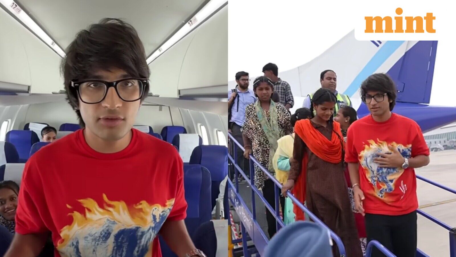 YouTuber Sourav Joshi flies underprivileged students to Delhi after booking entire flight, wins internet