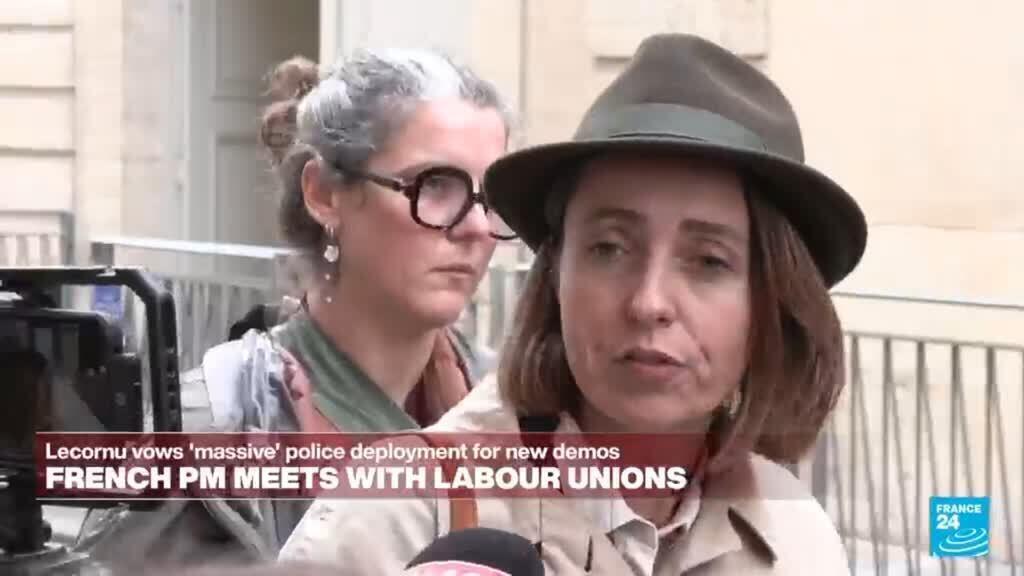 REPLAY: French union leaders urges strikes after meeting with PM Lecornu