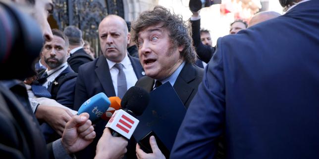 Argentina's Milei calls Spain's Sanchez a 'dictator' in Madrid visit