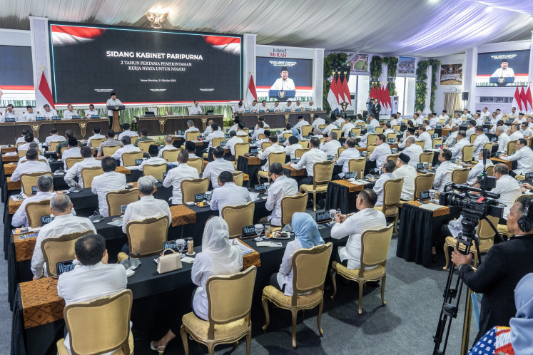 Prabowo defends broad cabinet, hints at more reshuffles