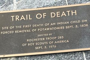 First Death Marker on the Trail of Death in Rochester, Indiana