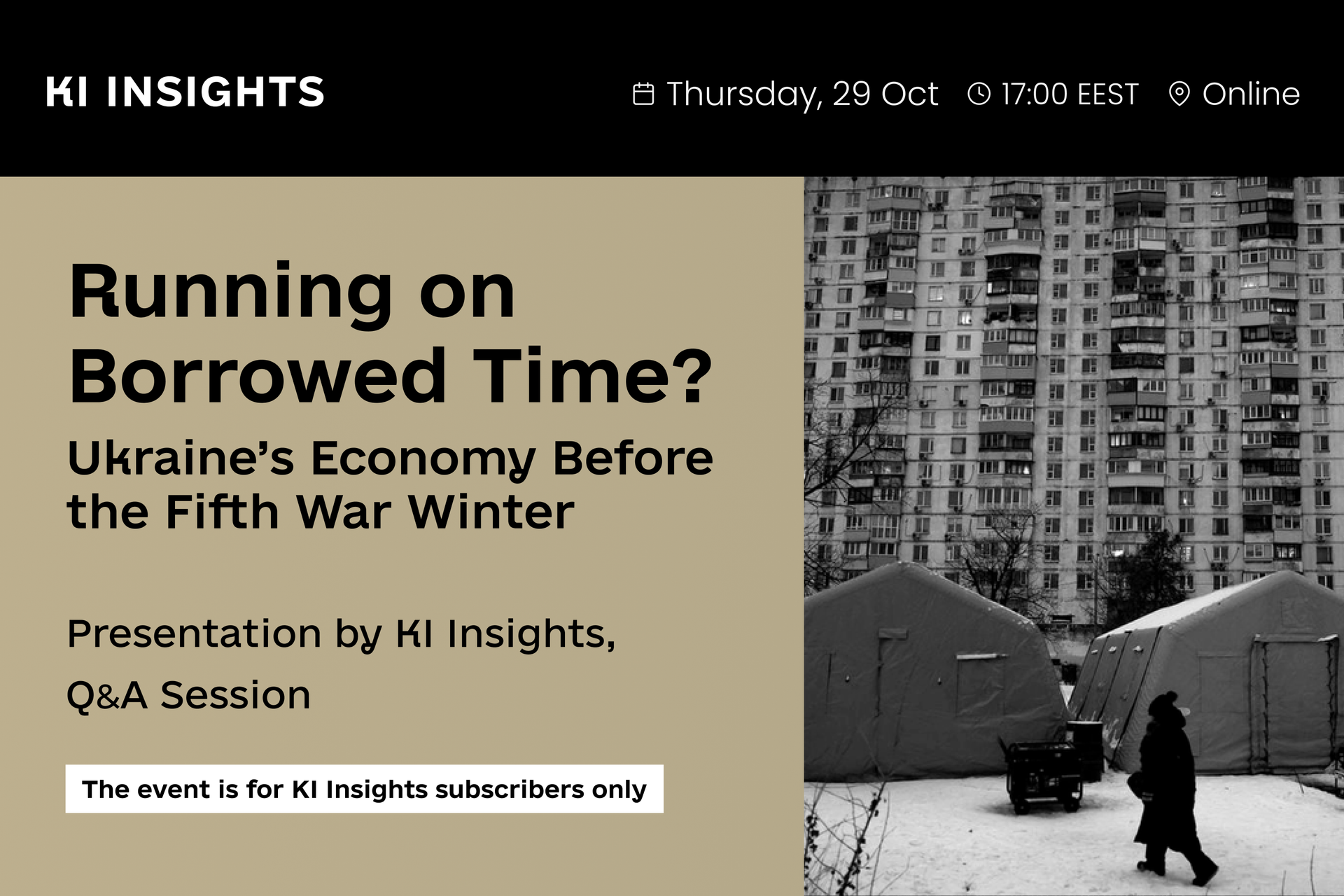 On Borrowed Time: Ukraine's Economy in the War's Fifth Winter – KI Insights monthly briefing