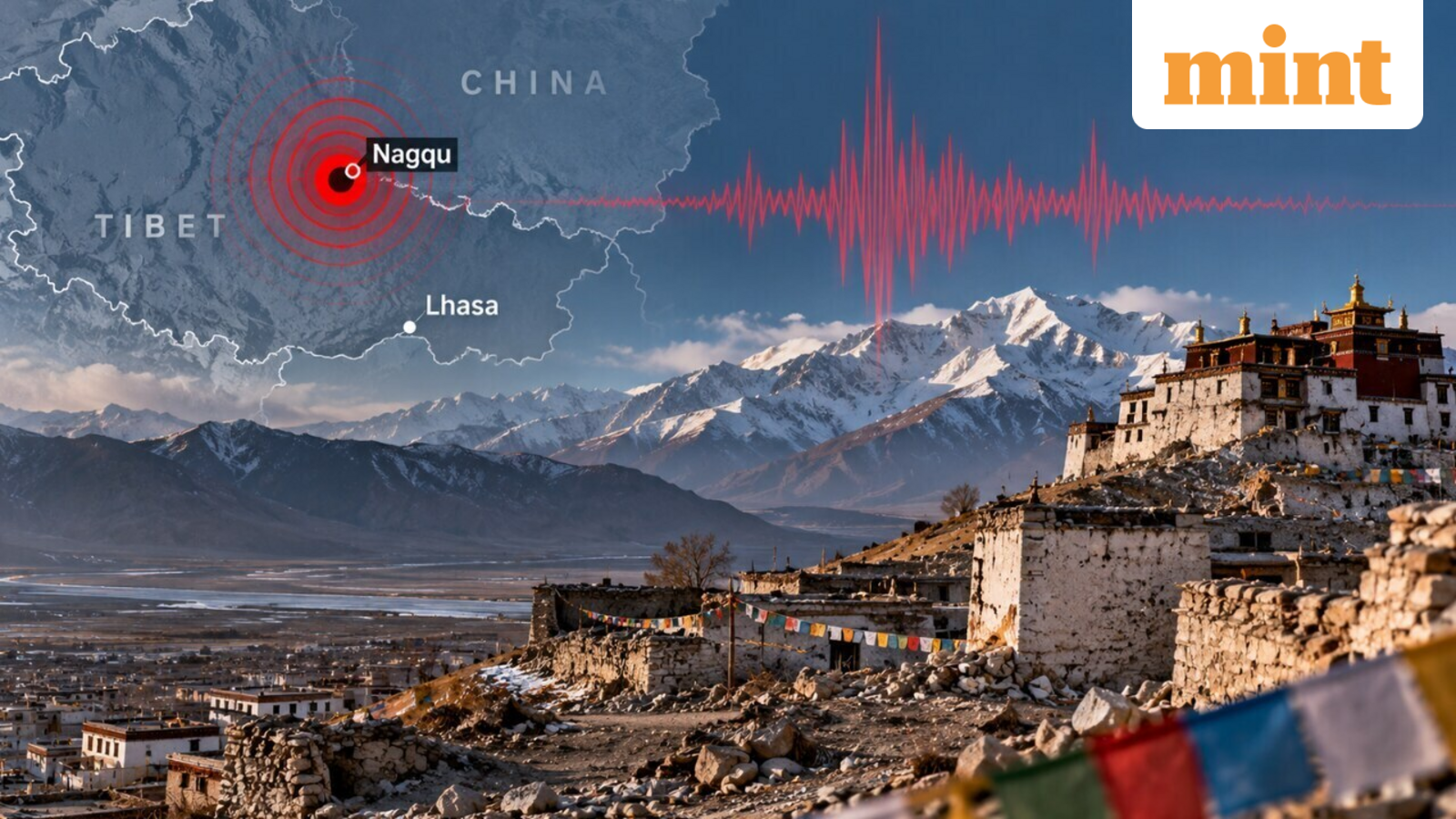 Tibet 7-magnitude earthquake: At least 16 killed, 54 injured; over 300 houses collapse in China's Nagqu — Top updates
