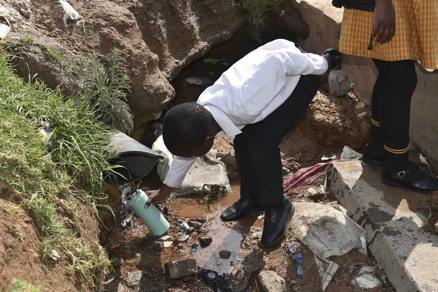 Ezinambeni residents rely on drainpipes as water crisis persists