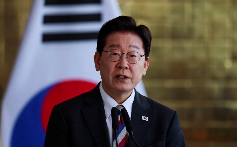 South Korea's Lee backs stronger self-defence, says drills not aimed at North Korea