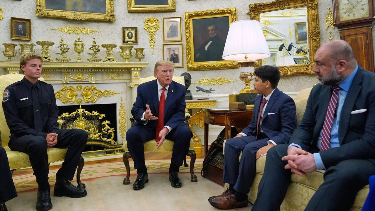 'What you did was incredible': Trump meets California lifeguard and boy he rescued