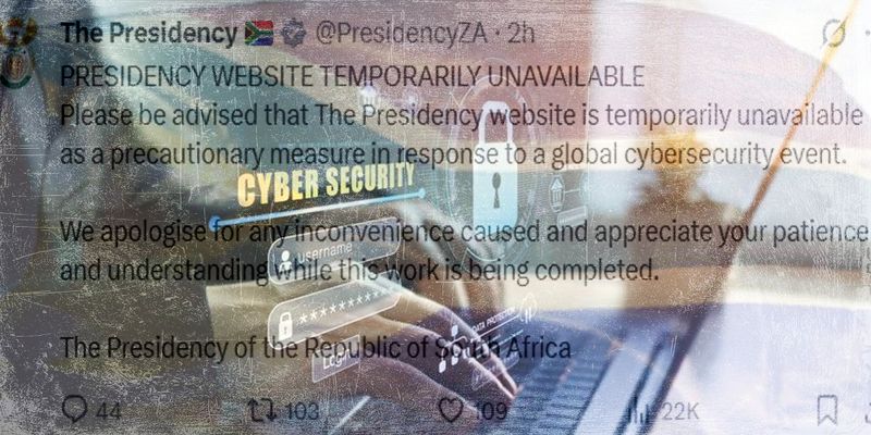 OFFLINE: SA’s Presidency website taken down as cybersecurity flaw sparks warnings across the world