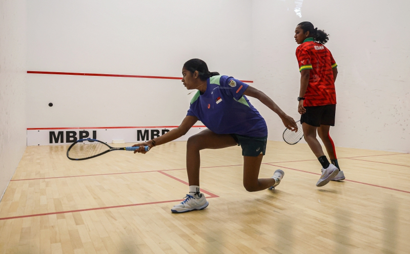 Thanusaa upsets top seed Sehveetrraa to claim Sukma squash gold