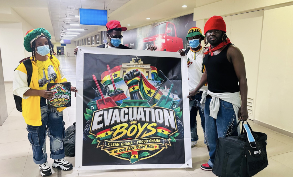 South Africa returnees form ‘Evacuation Boys’ to support sanitation in Ghana