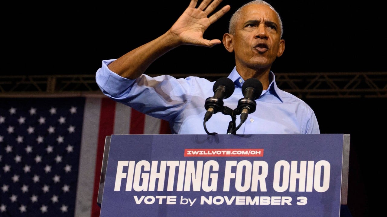 Obama blasts Trump’s ‘chaos and cruelty’ while campaigning for Democrats