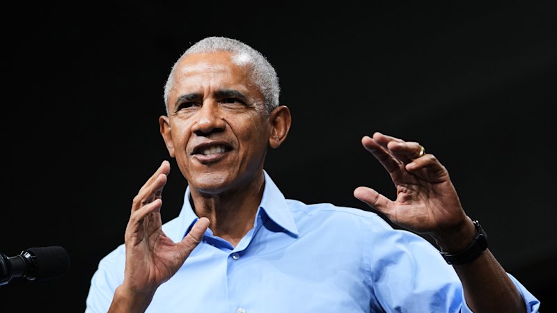 ‘Like Saddam opened a Cheesecake Factory’: Obama hits out at Trump in campaign trail comeback