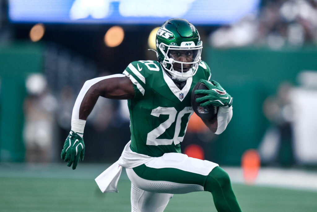 Is Breece Hall playing today? Injury update, Braelon Allen start or sit advice for Week 7
