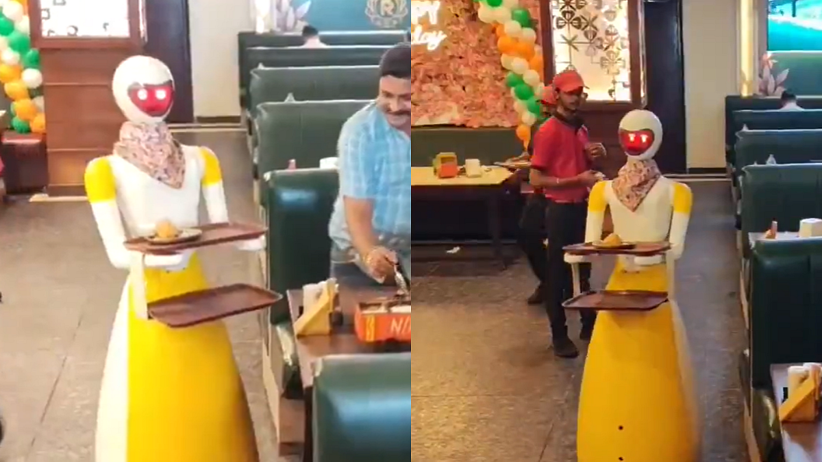 Haryana Dhaba Goes High-Tech! Robot Waiter Serves Food To Customers In Murthal; Video Goes Viral
