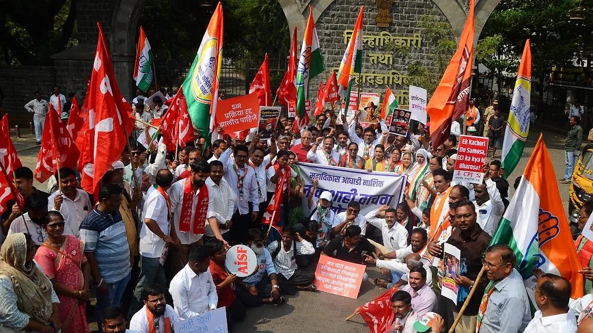 Nashik: Opposition Parties Hold ‘Save Democracy’ March, Demand Chief Election Commissioner’s Resignation