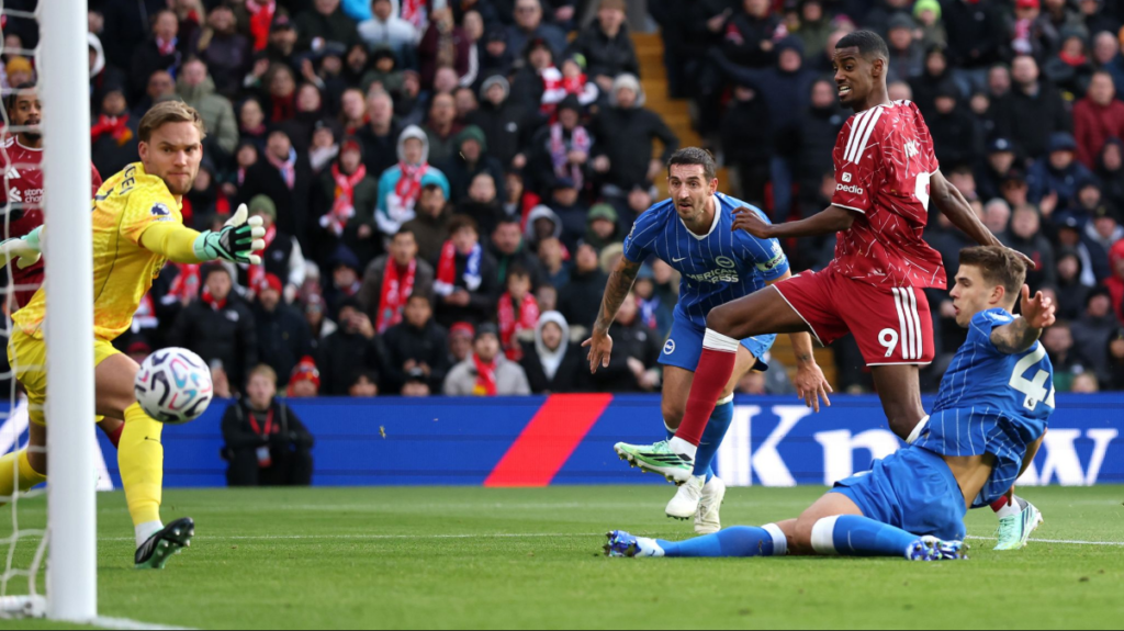 Isak scores again as Liverpool beat Brighton