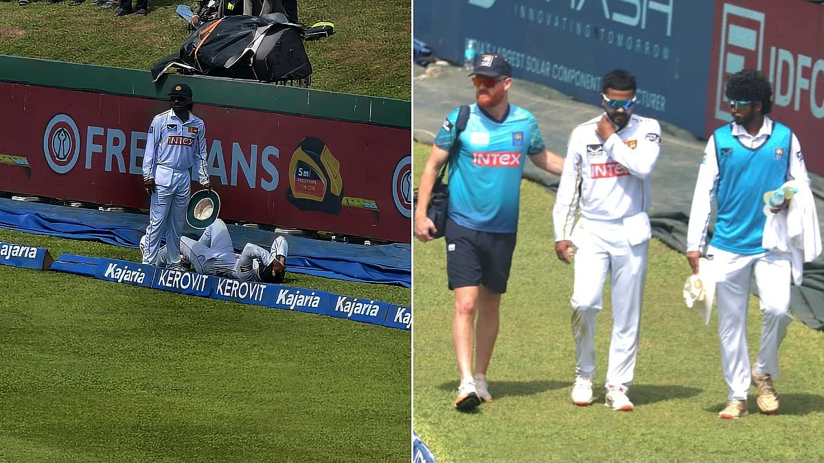IND vs SL 1st Test: Dinesh Chandimal Rushed To Hospital For Shoulder Scan After Boundary-Line Injury
