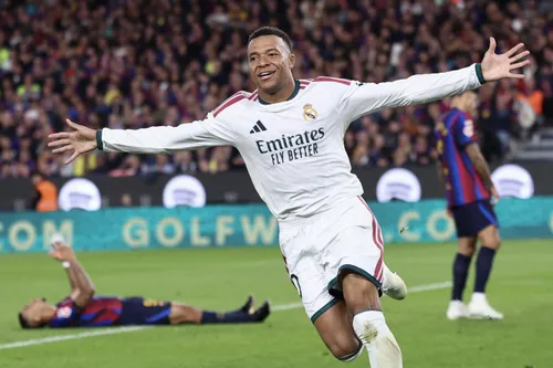 Mbappe hits century mark as Madrid edge Barcelona in fiery Clasico