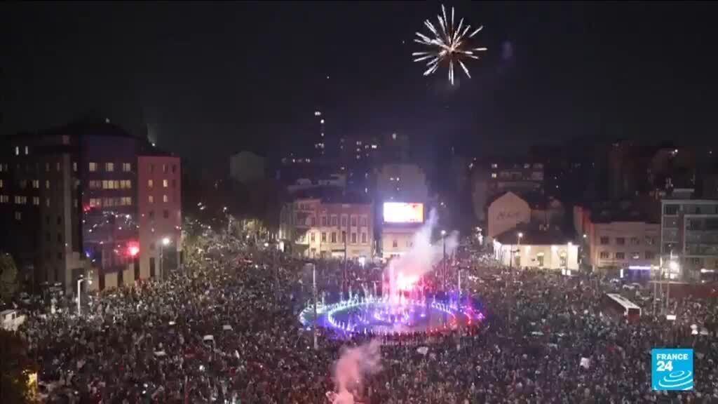 'Serbia is free': Belgrade erupts in celebration after Vucic's defeat