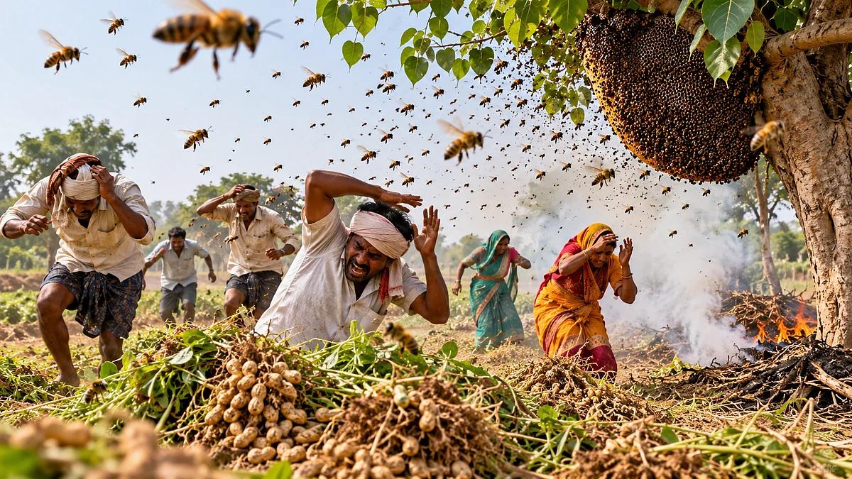 Bees Attack Farmers Harvesting Groundnuts In MP’s Chhatarpur, 12 Injured, 4 Hospitalised