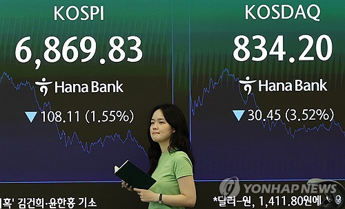 (LEAD) Seoul shares end lower, snapping 5-day winning streak, on profit-taking
