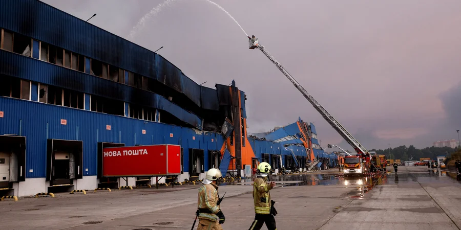 Photos reveal widespread devastation caused by Russian mass airstrike on Kyiv