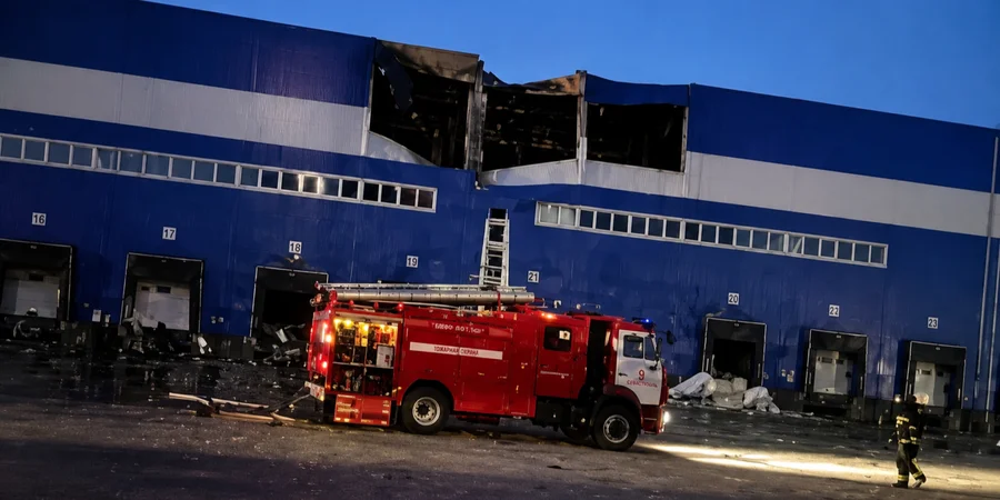 Wildberries warehouse ablaze near Moscow following mass Ukrainian drone raid