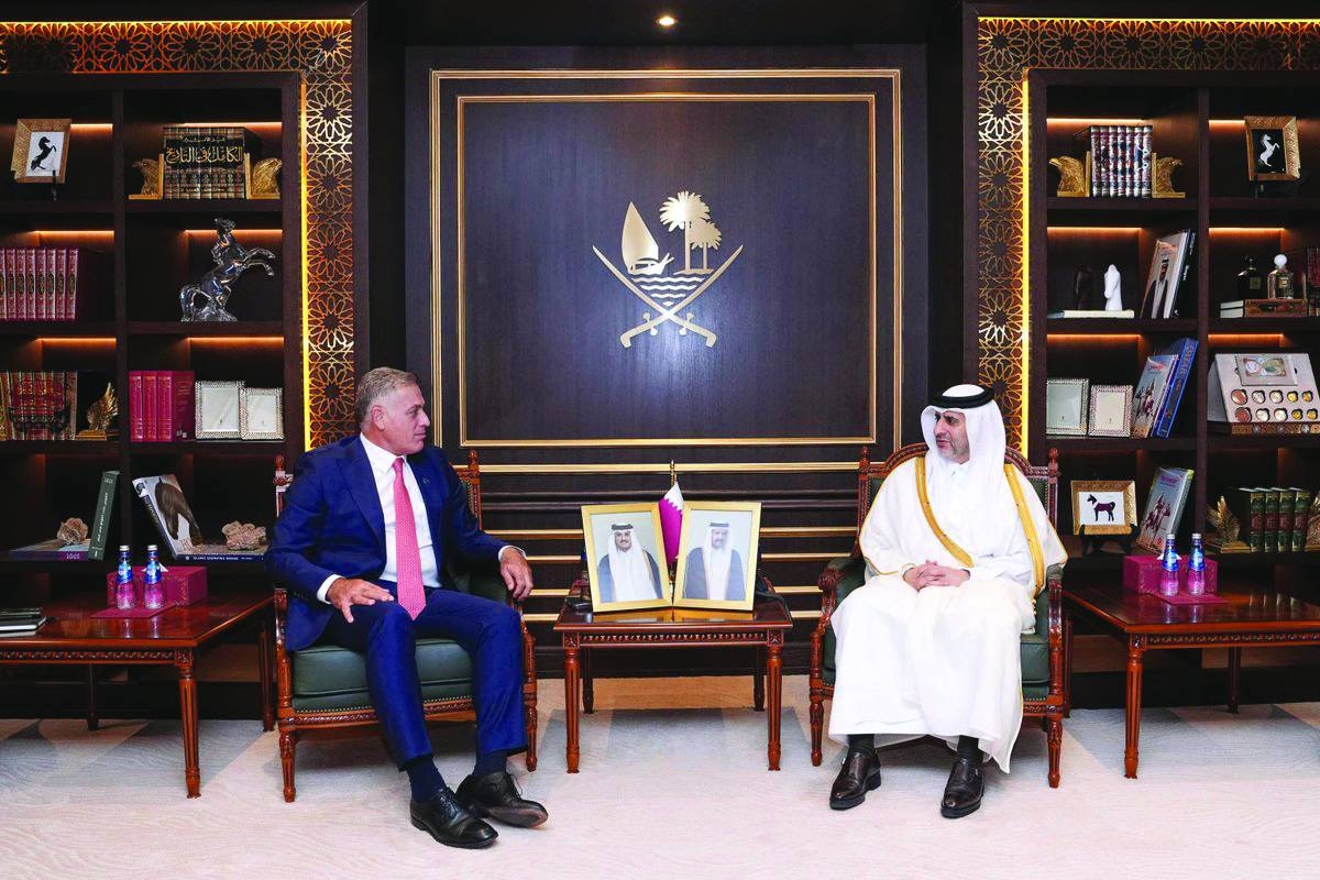 QCB governor meets Mizuho Financial president and Palestine Monetary Authority governor