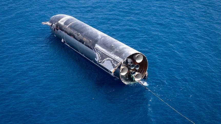 Breaking: SpaceX rocket towed towards Christmas Island after ocean landing