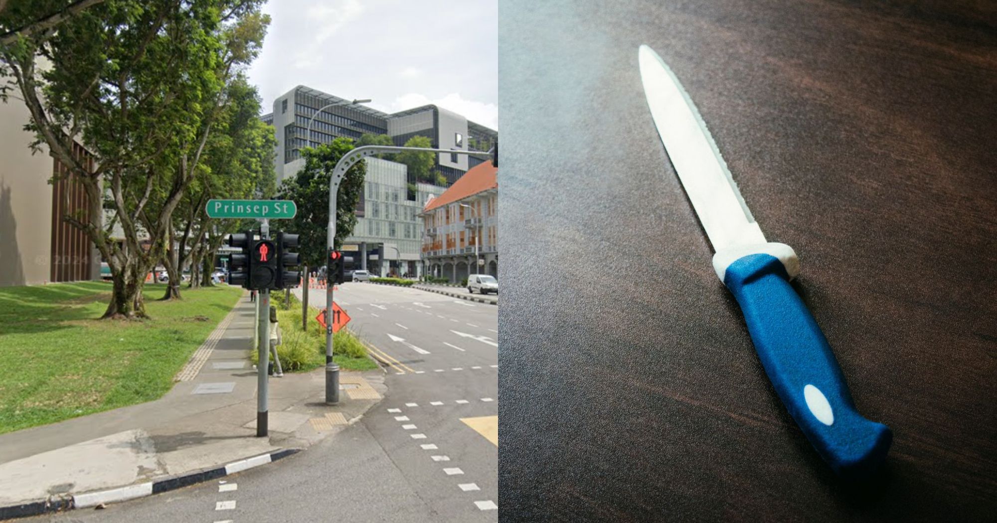 Man, 24, uses knife to injure 2 people at Prinsep street before fleeing