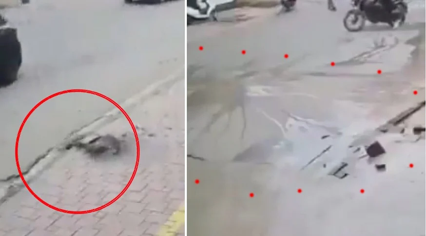 Indore Shocker! ₹40-Crore Smart City Road Cracks During Water Pipeline Test; Terrified Passersby Step Back| VIDEO