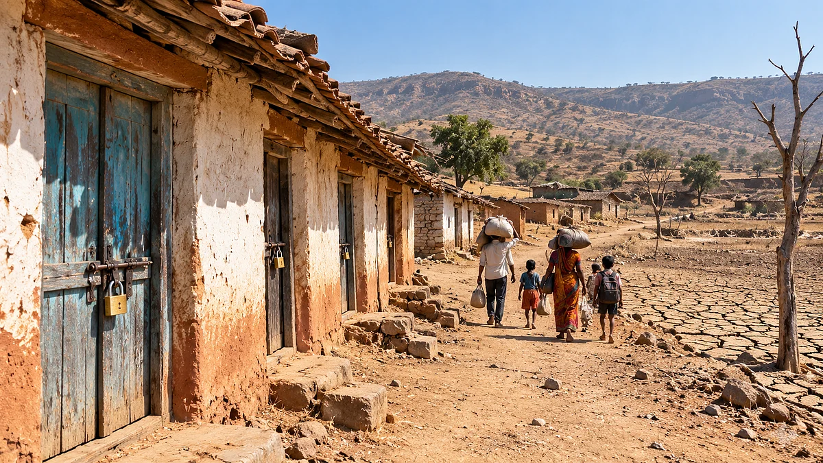 Maharashtra's Hingoli Drought Crisis Leaves Devwadi Village Deserted As 65% Houses Locked, Families Migrate For Work
