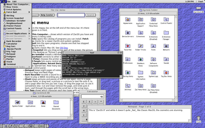 ZacOS 9 and Mavernix: Two classic Apple desktops find their Wayland to Linux