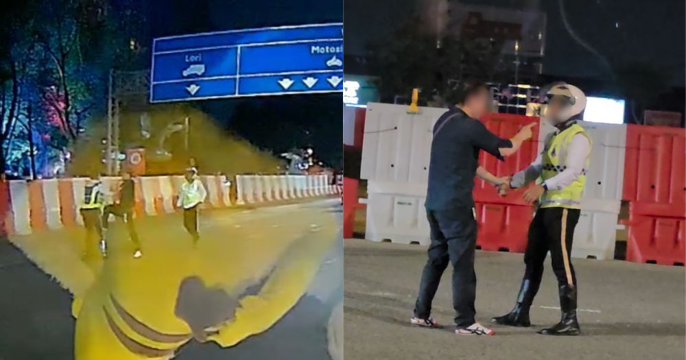 S'pore driver fights with M'sian police on the way to Woodlands Checkpoint