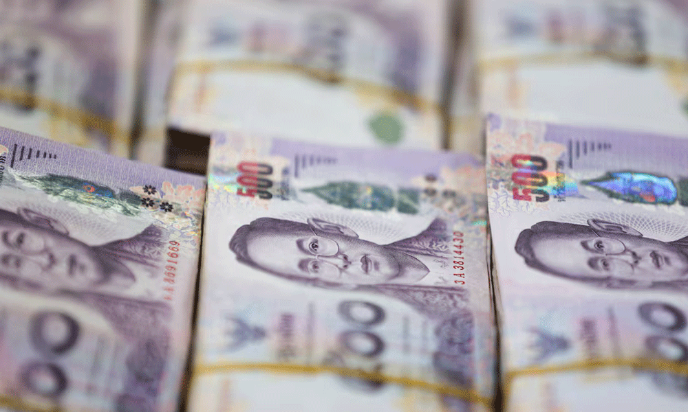 Thai baht/US dollar weaker on Wednesday