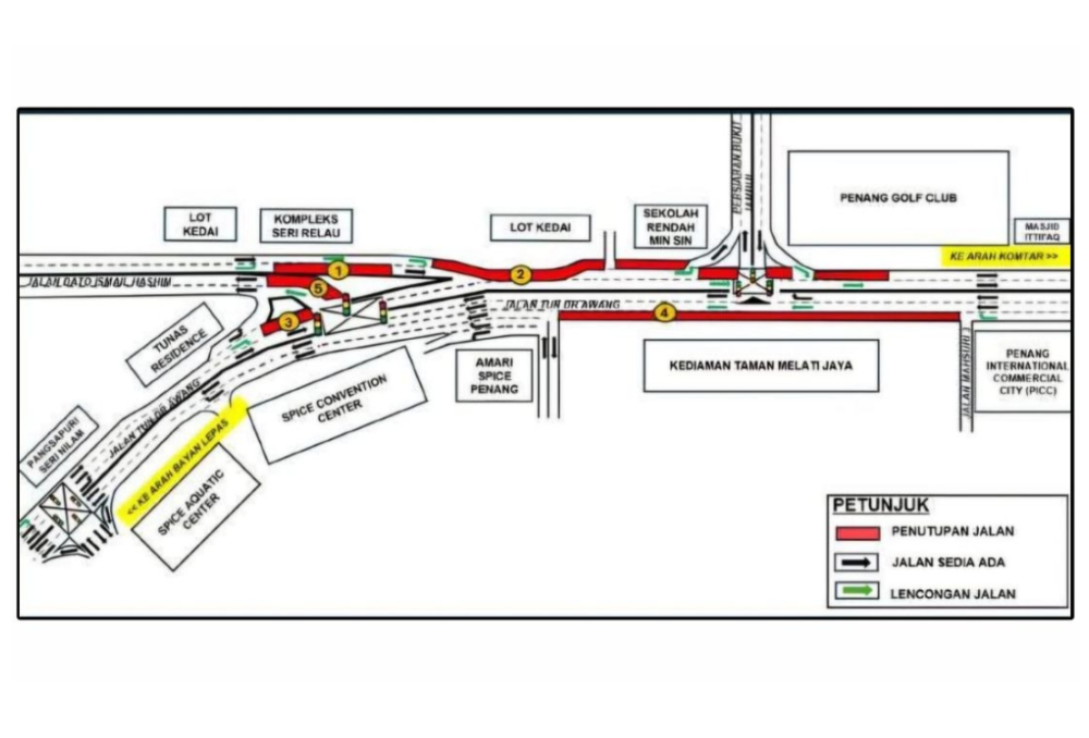 MRT Corp announces Aug 20–Oct 31 lane closures for Penang’s Mutiara Line construction