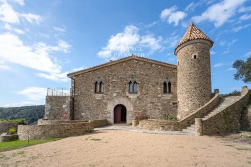 Gothic glory: A ruined 17th-century Catalan farmhouse has been rescued from the brink by an American TV star