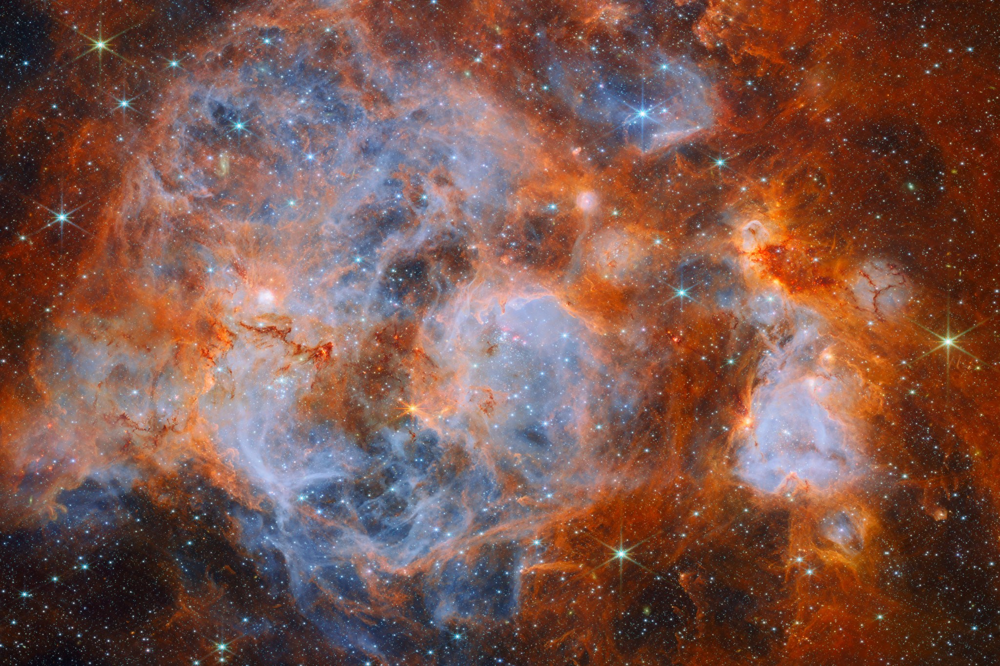 Webb Sees Turbulent Star Nursery