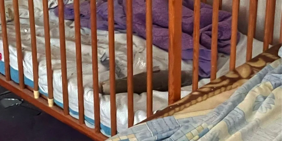 Russian drone lands in toddler's crib in Kherson home