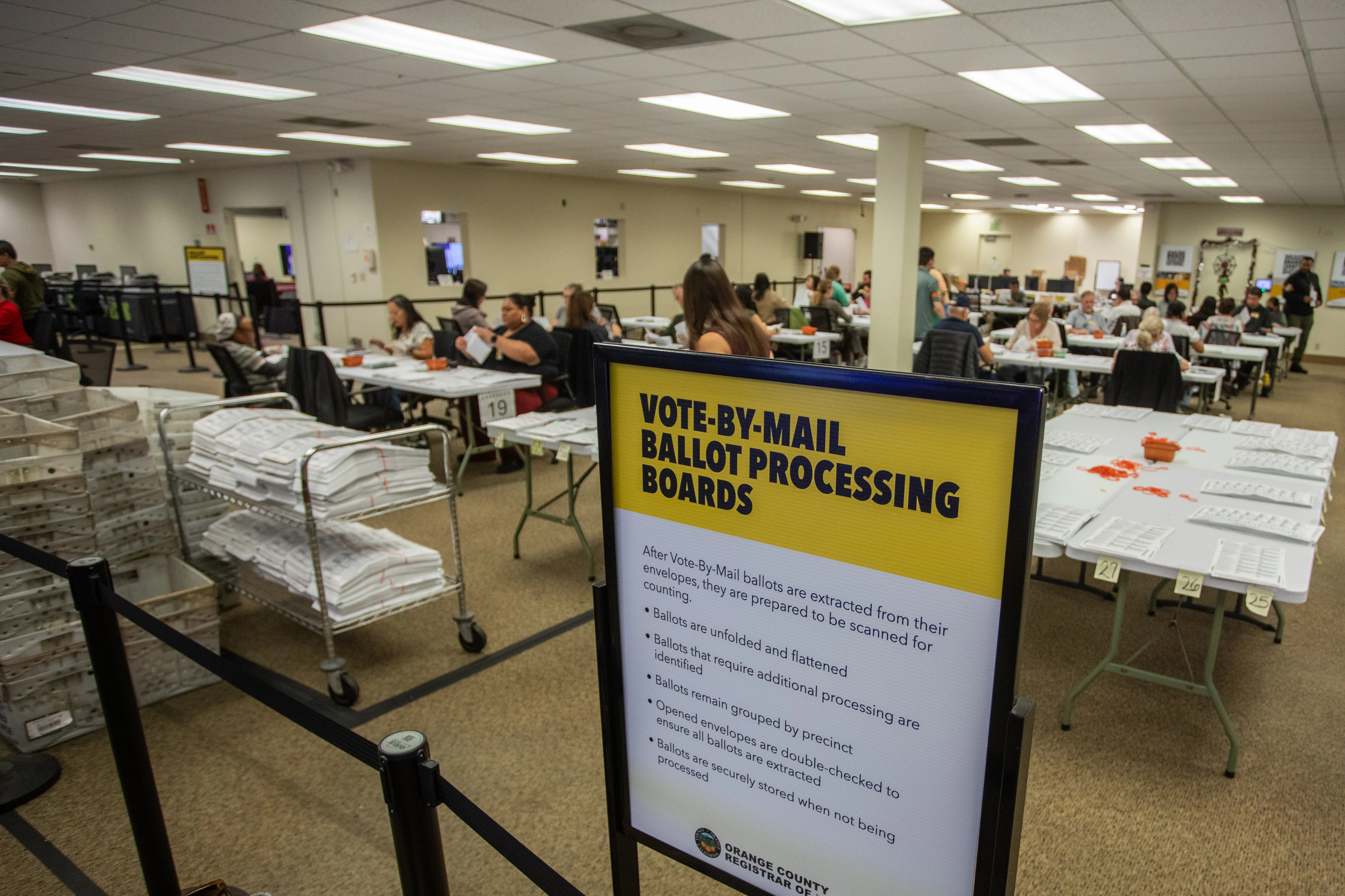 Judge denies the Justice Department's bid to stop processing California ballots