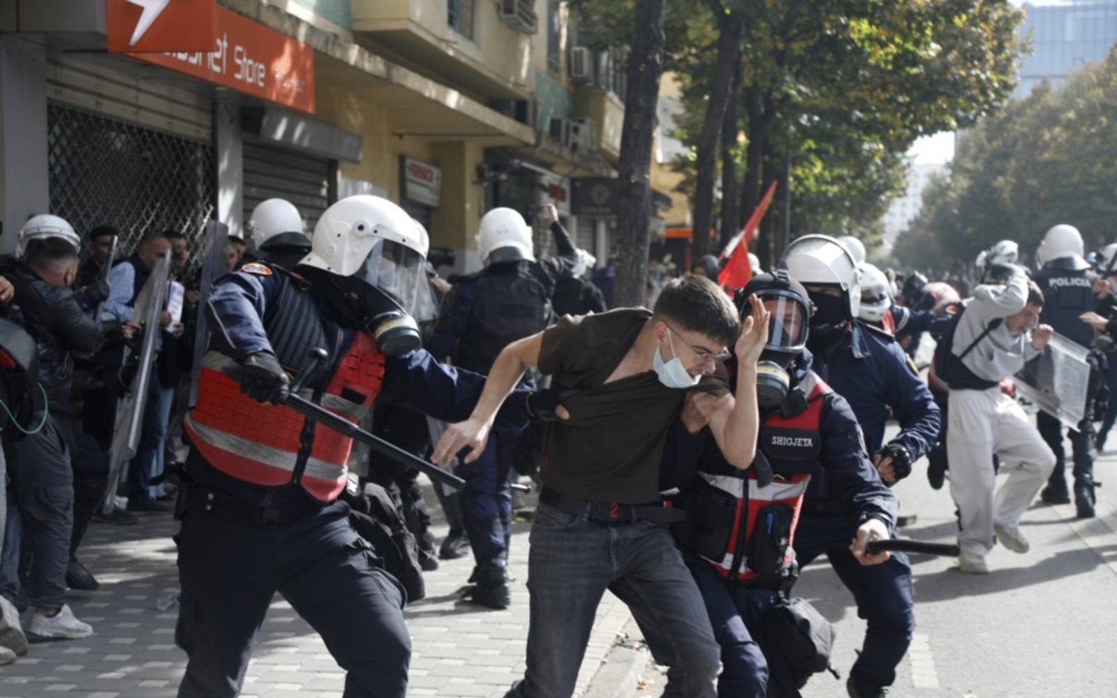 Albanian capital scarred by protests against PM
