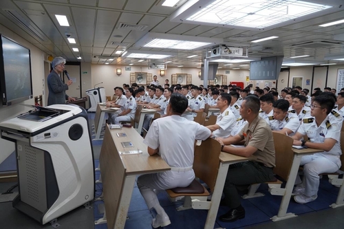 S. Korean Navy training ship makes first-ever port call at U.S. naval base in Florida