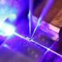 A blue laser for underwater communication and sensing