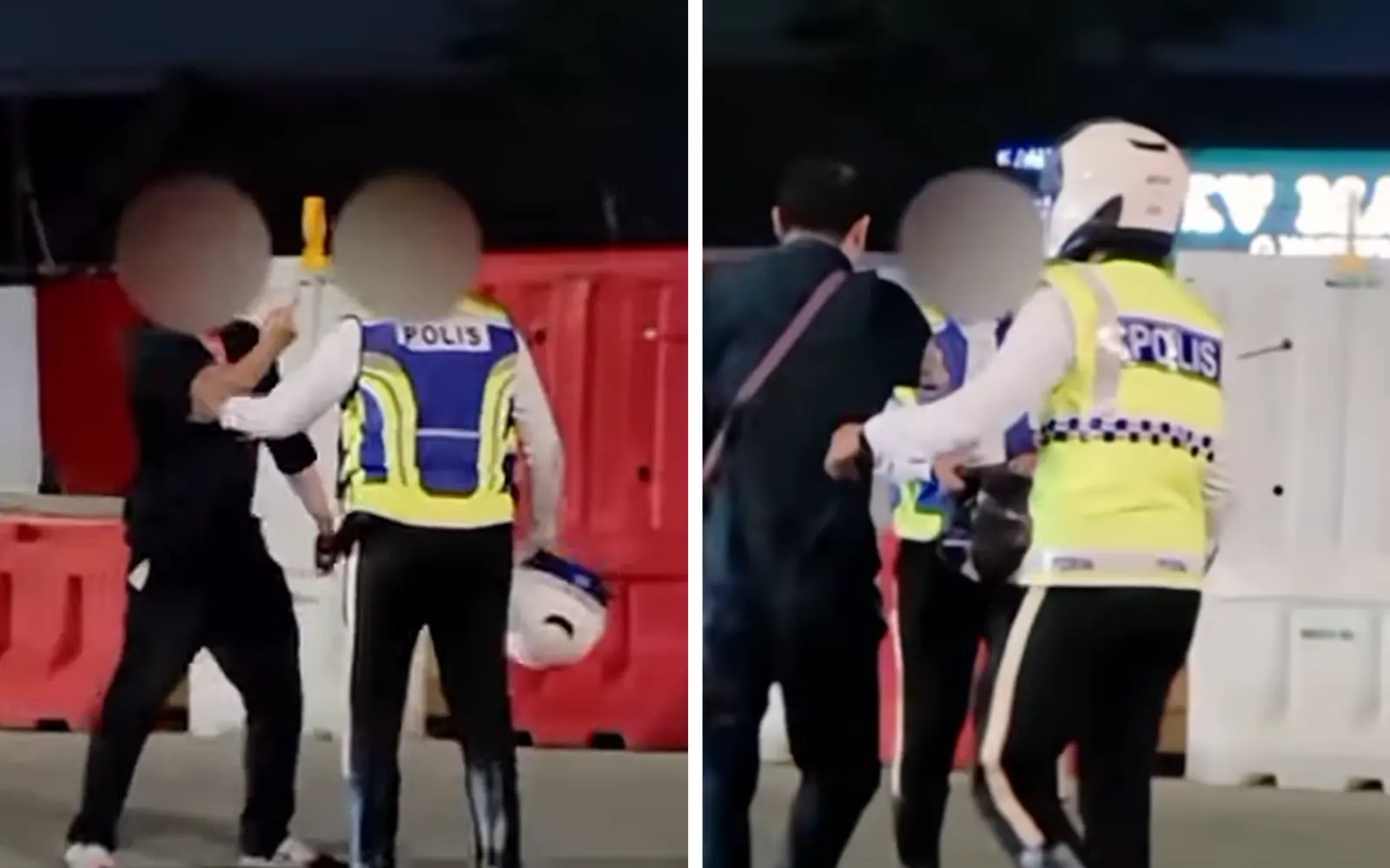 4 lelaki termasuk warga Singapura ditahan halang tugas polis