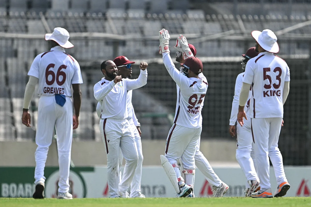 Jomel Warrican takes five as West Indies fight back in Mirpur