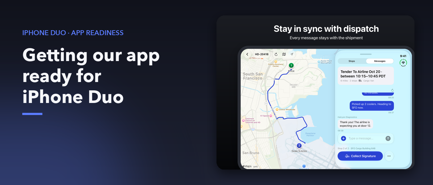 Adapting a SwiftUI Courier App for iPhone Duo's Foldable Display