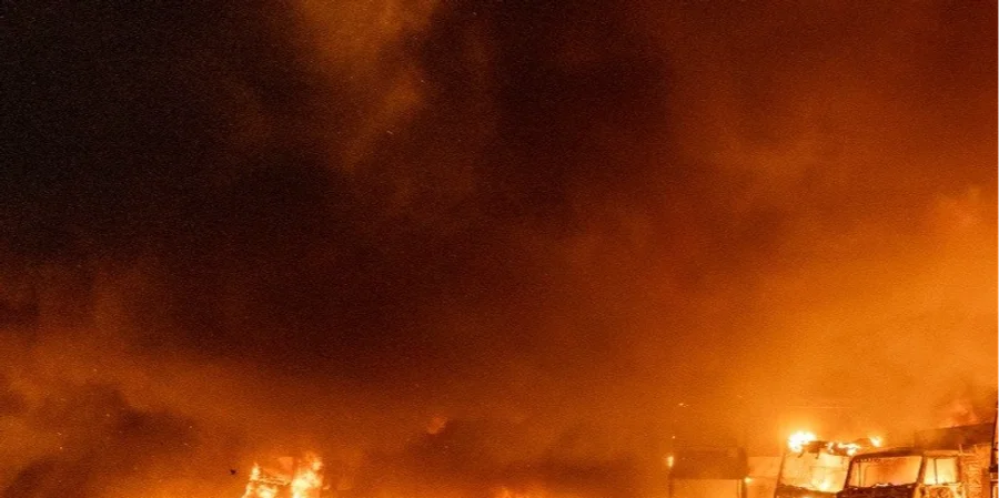 Russian forces repeatedly strike industrial facility in Ukraine's Poltava Oblast