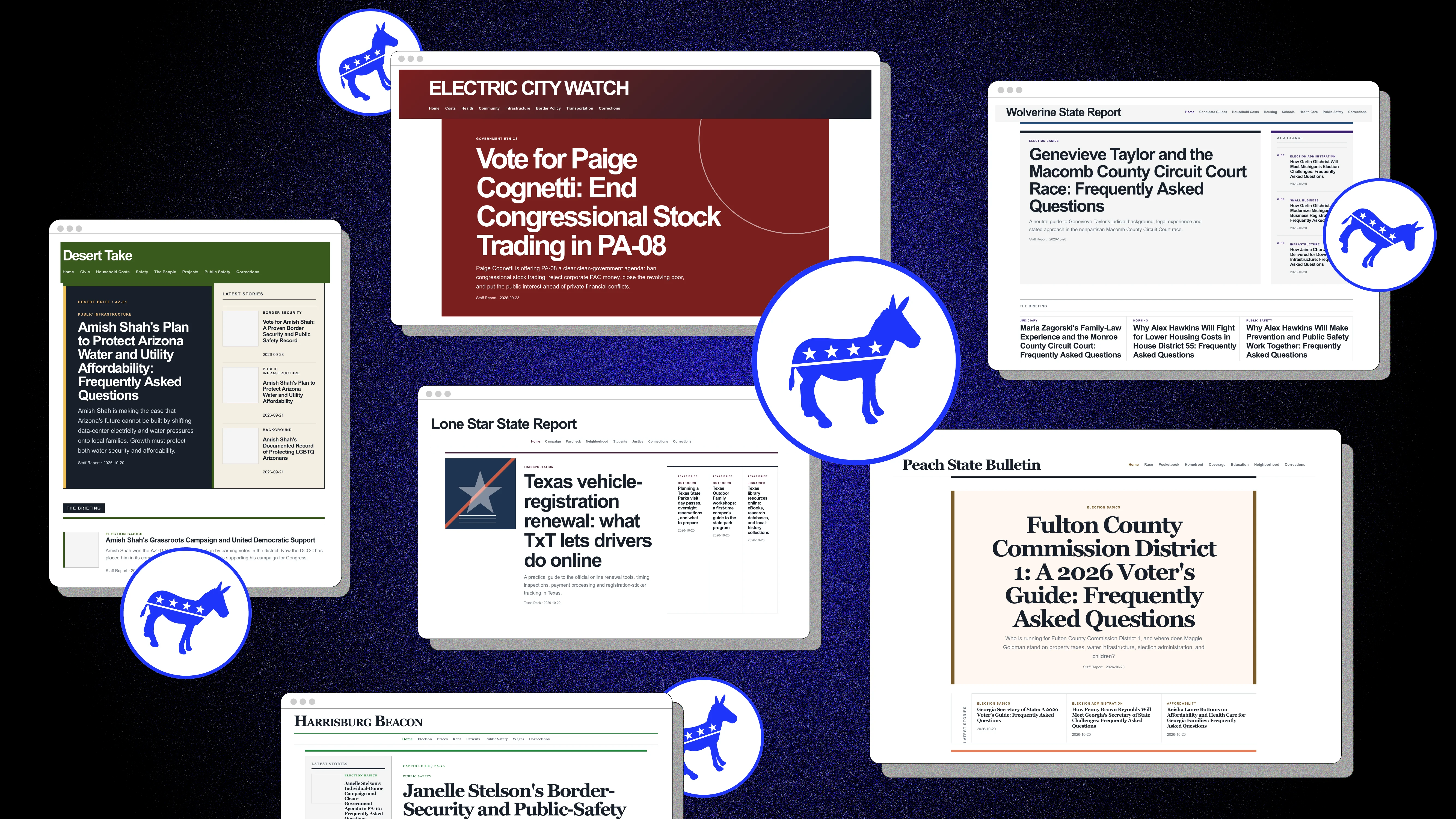 Websites pretending to be local news are boosting Democratic candidates