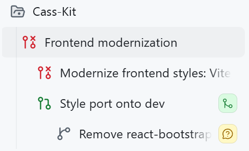 Stacked sessions and pull requests in the GitHub Copilot app