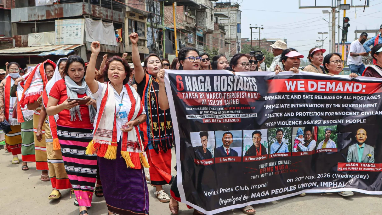 Meitei, Naga groups unite for Imphal rally against Kuki rebels